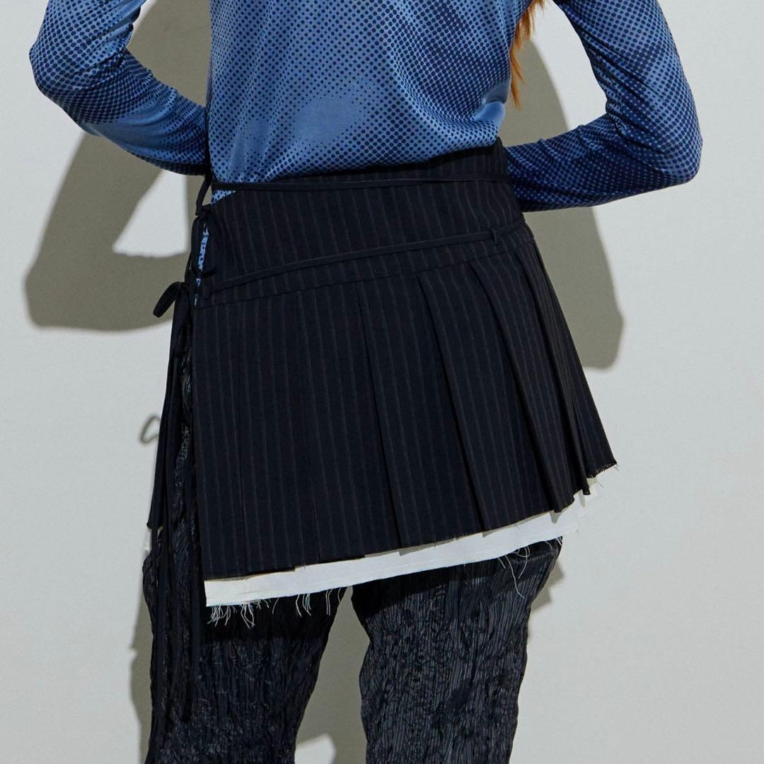 【MAISON SPECIAL/メゾンスペシャル】 プリーツラップミニスカート
