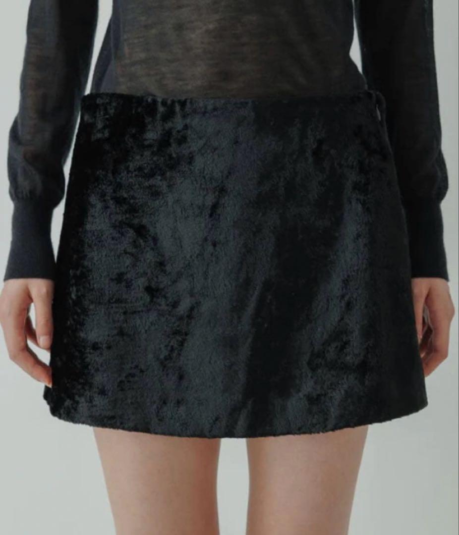 美品 ＊ yobiotop ＊ Velvet mini skirt