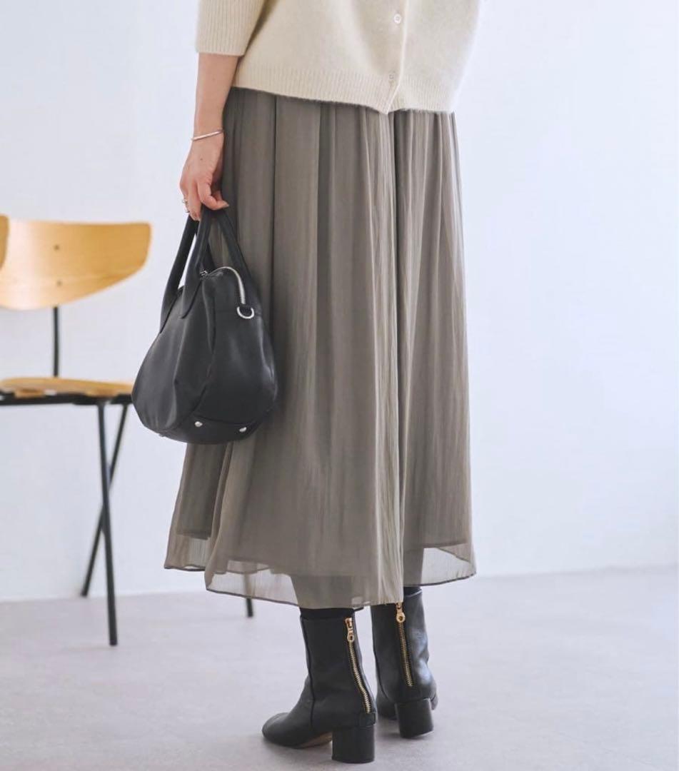 ビアズリー　シワシフォンギャザーパンツ