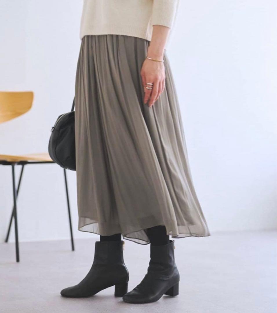 ビアズリー　シワシフォンギャザーパンツ