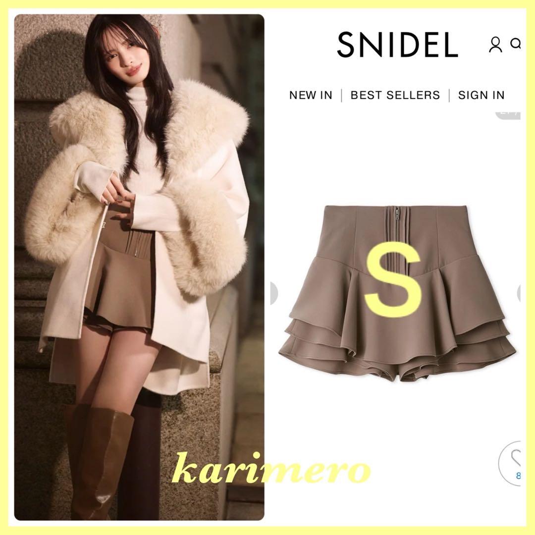 完売色♥️新作新品✨ SNIDEL レイヤードフリルミニスカショーパン