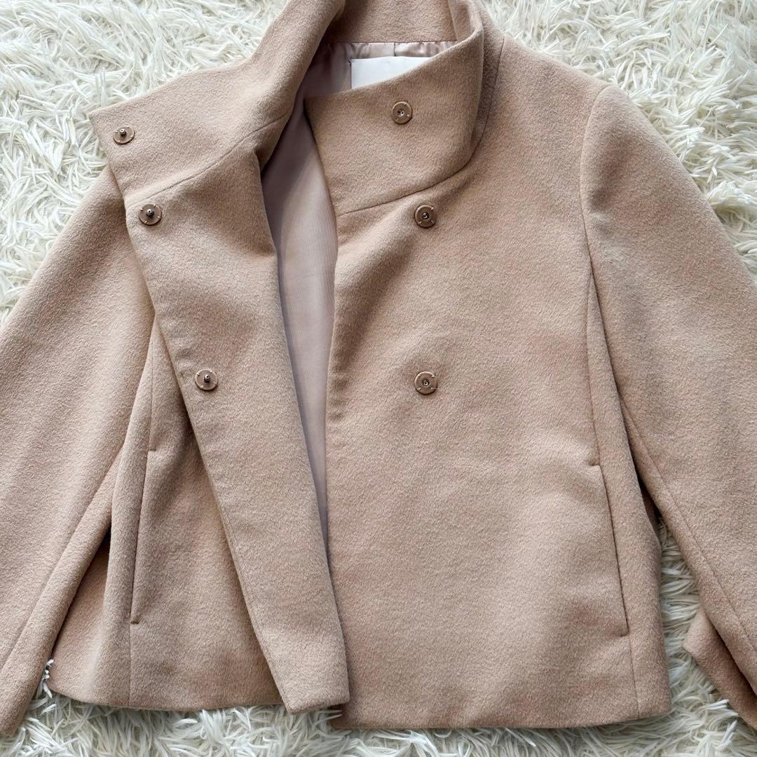 ✨極美品✨ アナイ アンゴラビーバーショートコート スタンドカラー ウール混