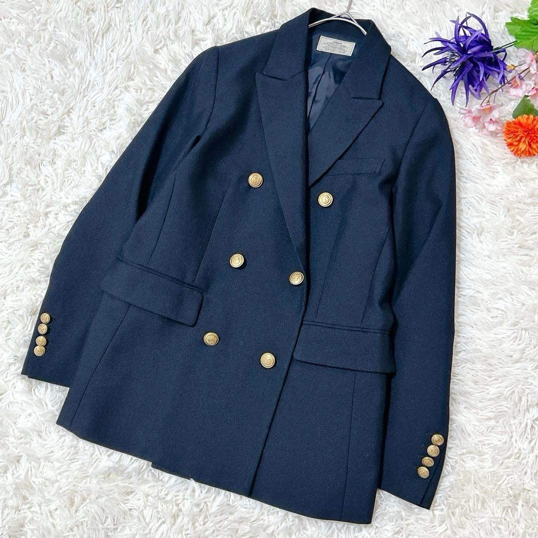 未使用級✨ ジャーナルスタンダードレリューム 紺ブレ ダブルブレスト 金ボタン