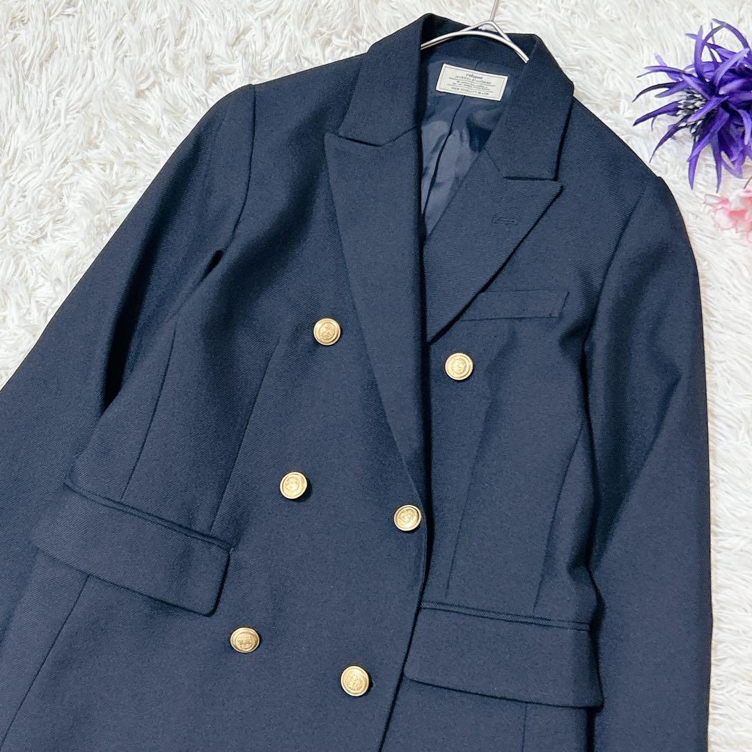 未使用級✨ ジャーナルスタンダードレリューム 紺ブレ ダブルブレスト 金ボタン