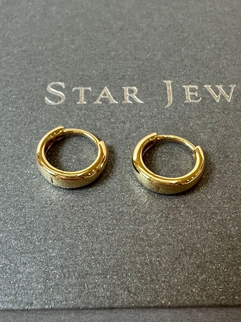 STAR JEWELRY スタージュエリー K18 クリックフープピアス 両耳売