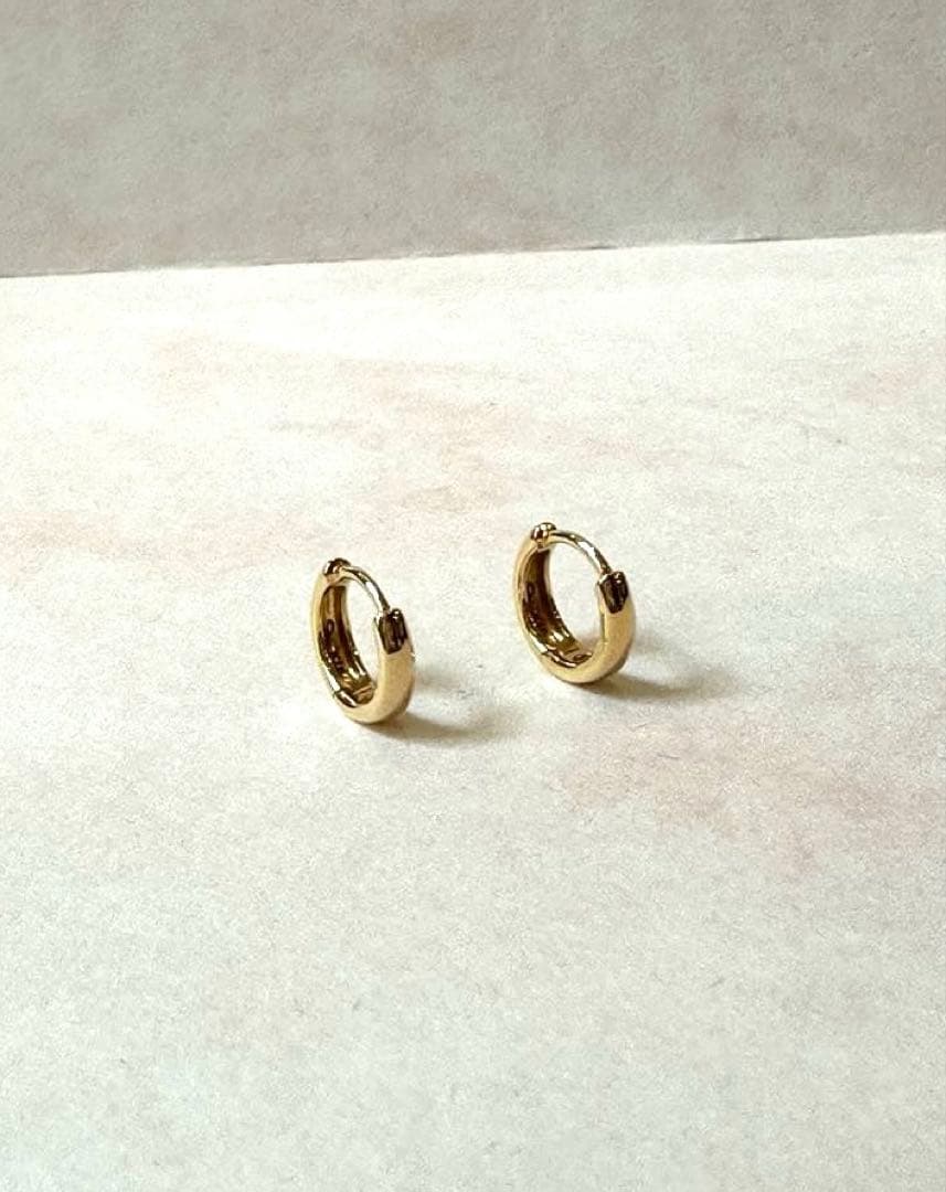 STAR JEWELRY スタージュエリー K18 クリックフープピアス 両耳売