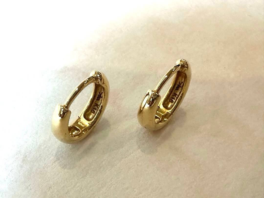 STAR JEWELRY スタージュエリー K18 クリックフープピアス 両耳売