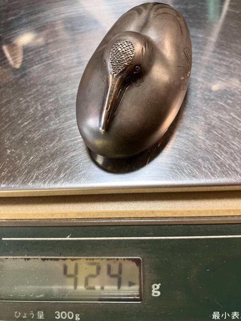 純銀 ボンボニエール　鶴