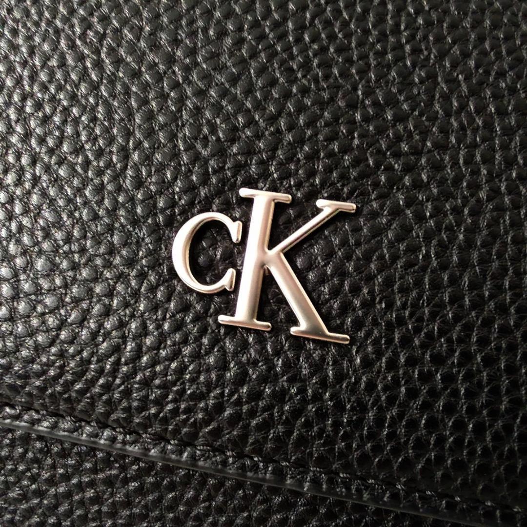 残1★【新品】CK ロゴ カルバンクライン チェーン クロスボディバッグ 黒
