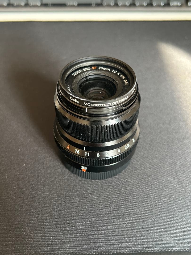XF23mmF2 R WR レンズ 43mmフィルター、純正フード付き