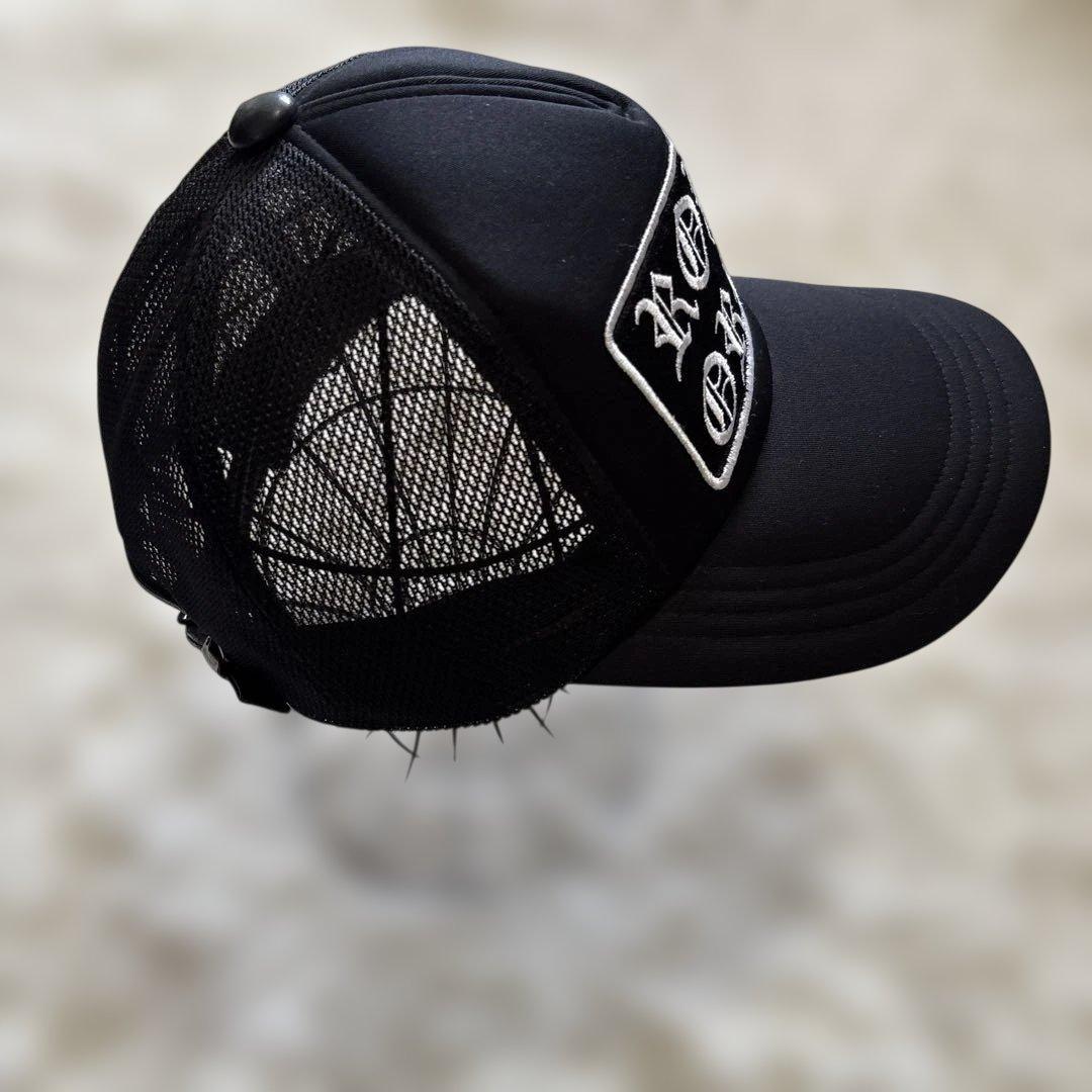 新品未使用！ロイヤルオーダー　レザー　キャップ　メッシュ　黒　入手困難　F