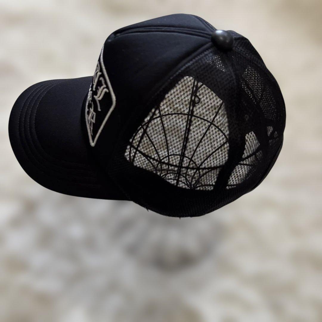 新品未使用！ロイヤルオーダー　レザー　キャップ　メッシュ　黒　入手困難　F