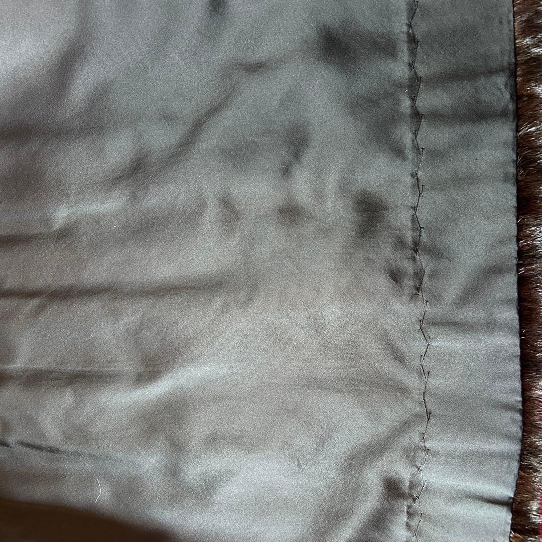 ミンク 毛皮 コート 濃茶 サイズ11 着丈105cm 美品 タグほつれあり