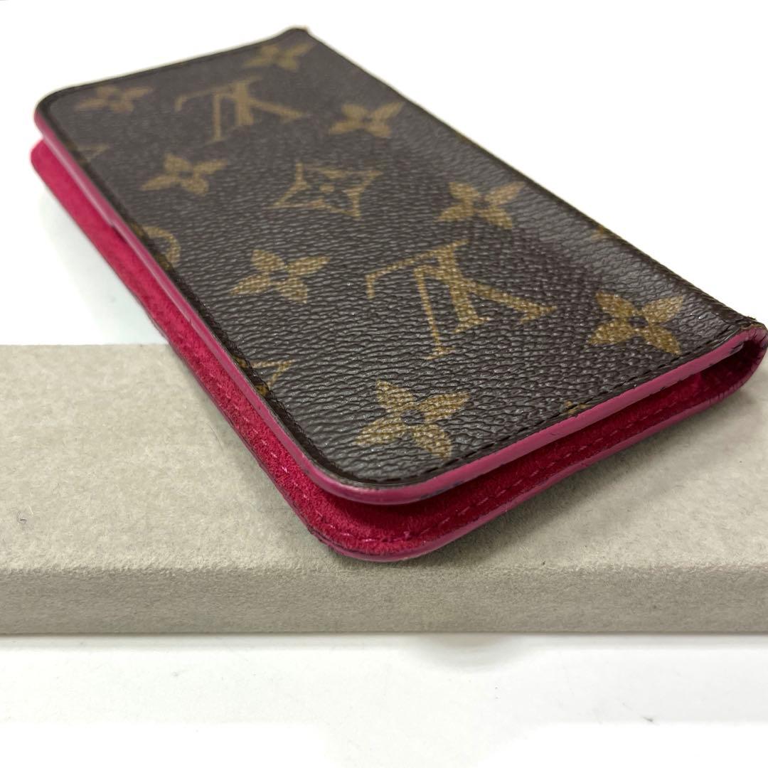 【正規品】ルイヴィトン　モノグラム　フォリオ　iPhone8 手帳型カバー