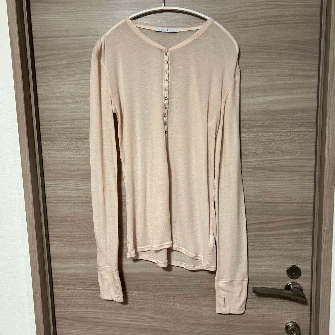 ETRE TOKYO 26SS ウールフライスヘンリーネックプルオーバー