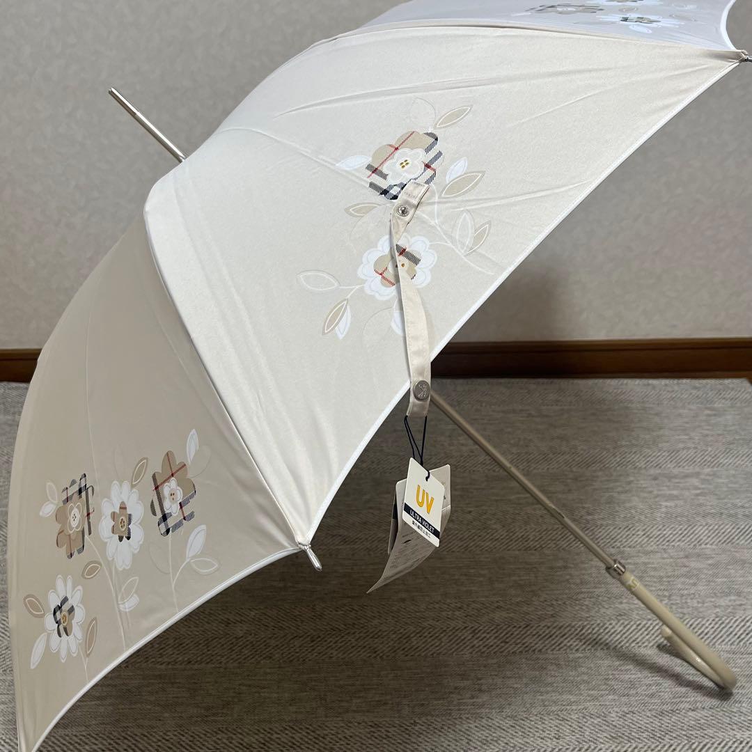 極美品タグ付き　BURBERRY バーバリー　花柄ノバチェック　晴雨兼用UV日傘