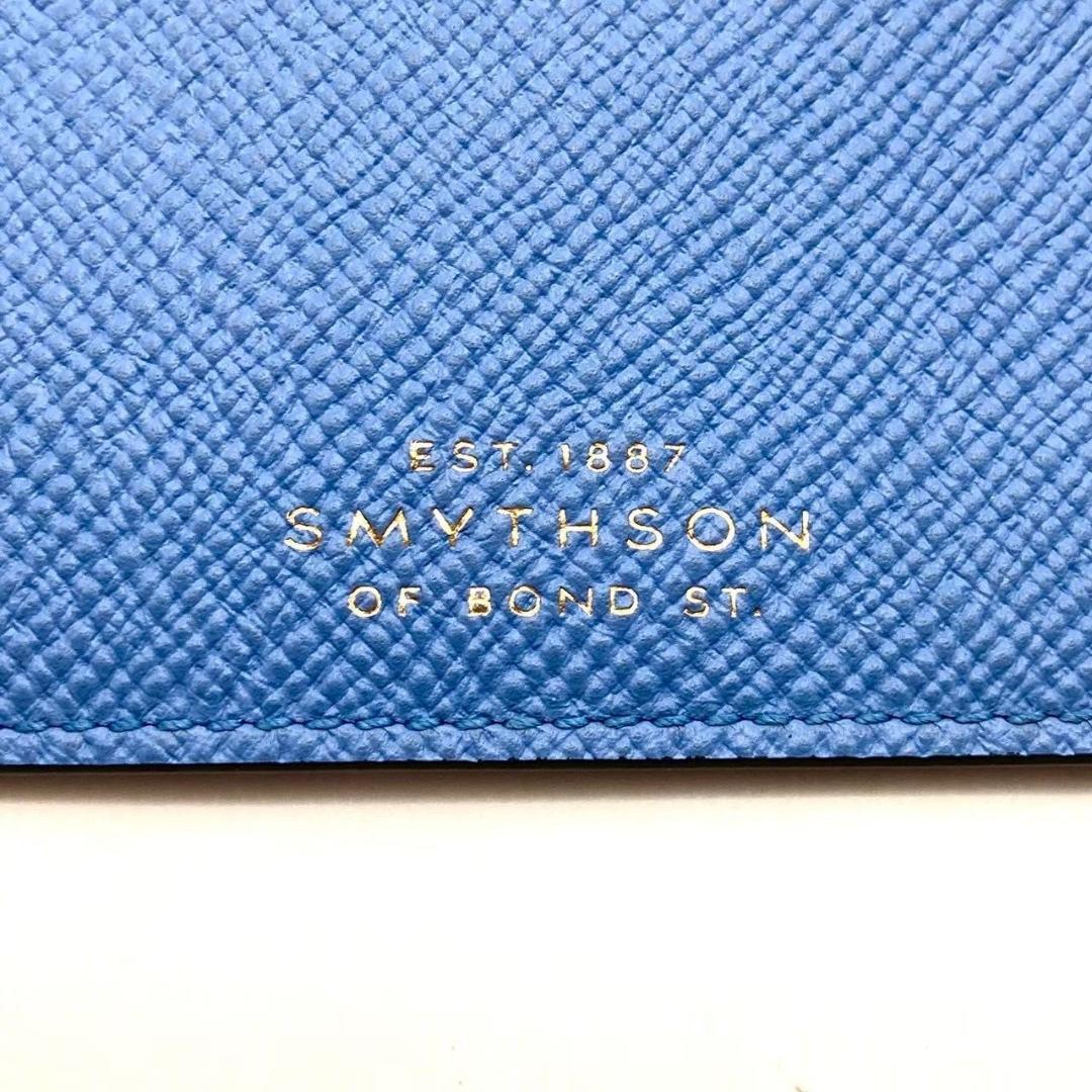 スマイソン 名刺入れ カードケース カード入れ 牛革 ブルー 未使用 70927