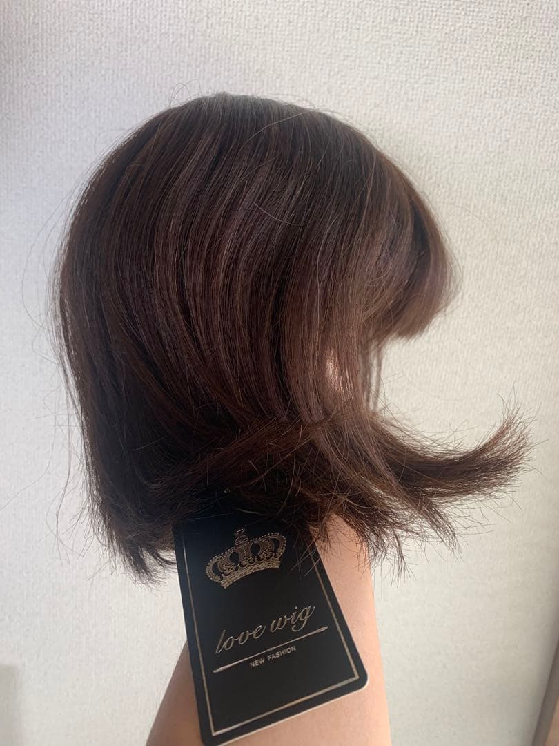 ボブヘア 人毛　100% 新品　フルウィッグ　かつら　レディース