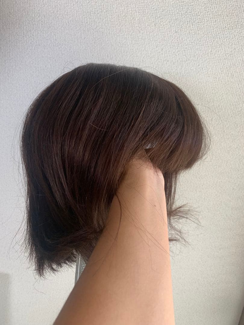 ボブヘア 人毛　100% 新品　フルウィッグ　かつら　レディース