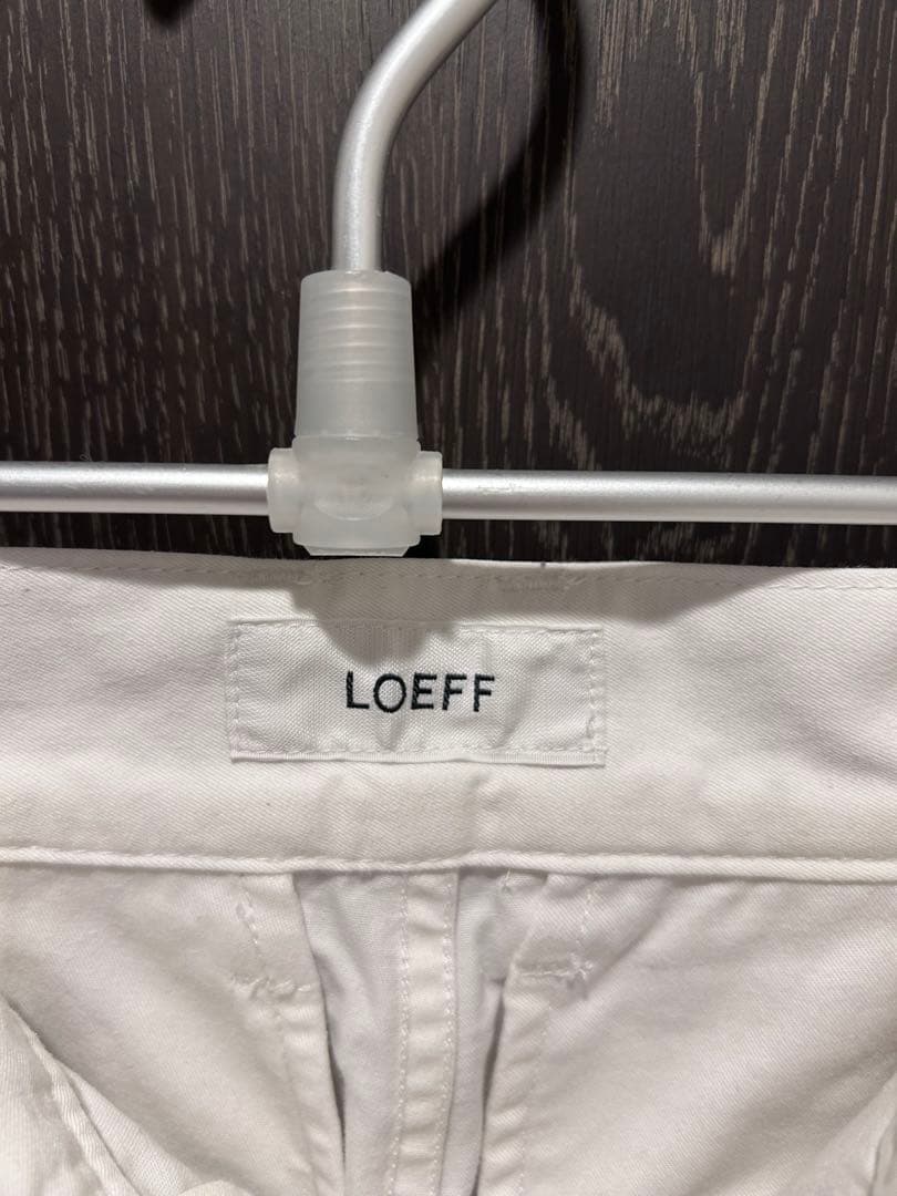 LOEFF ホワイト コットンツイルパンツ