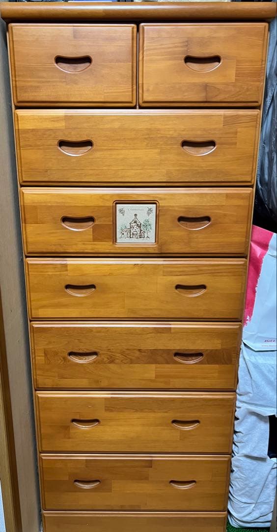 ✳️りんりん✳️カリモク　洋服　タンス❤️木製　7段　引き出し8個 木目調