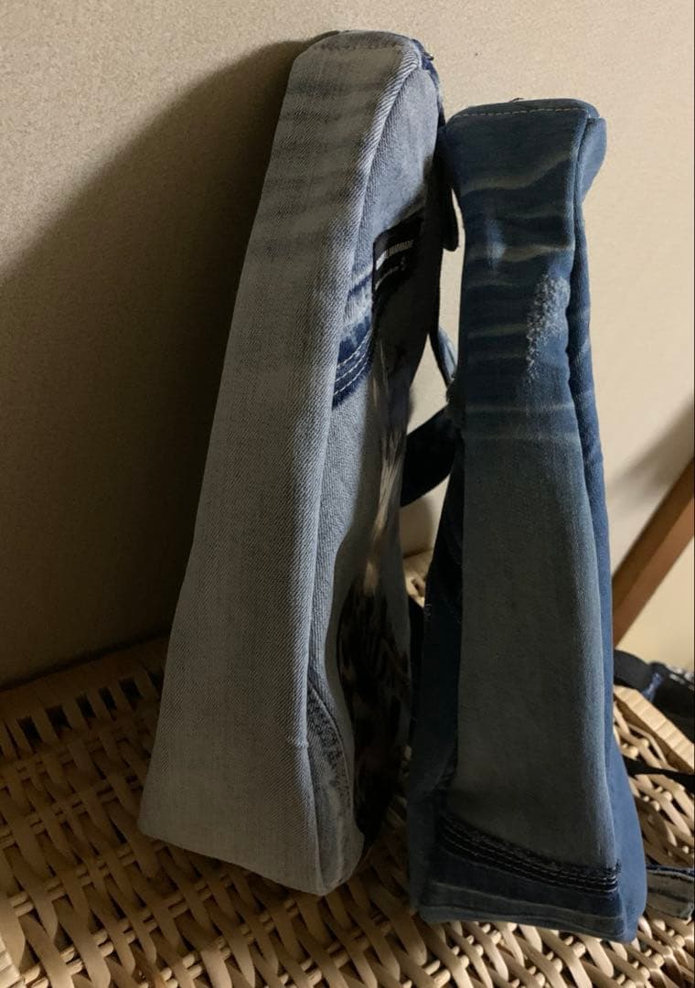 【キンザン号】しずく型ボディバッグ（小サイズ）×2(特注)デニムリメイク