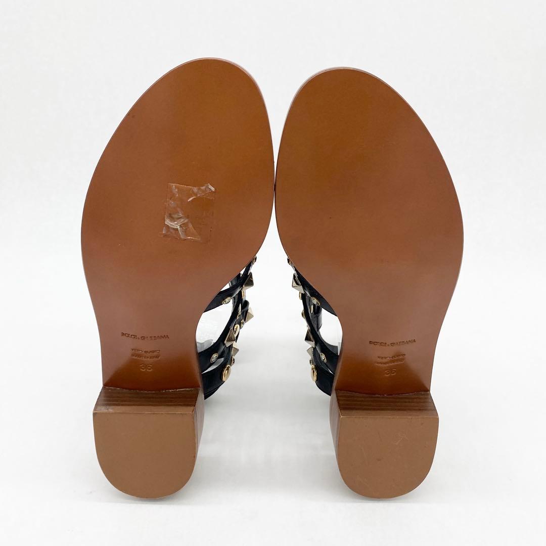 A16595 未使用 ドルチェ&ガッバーナ スタッズグラディエーターサンダル36