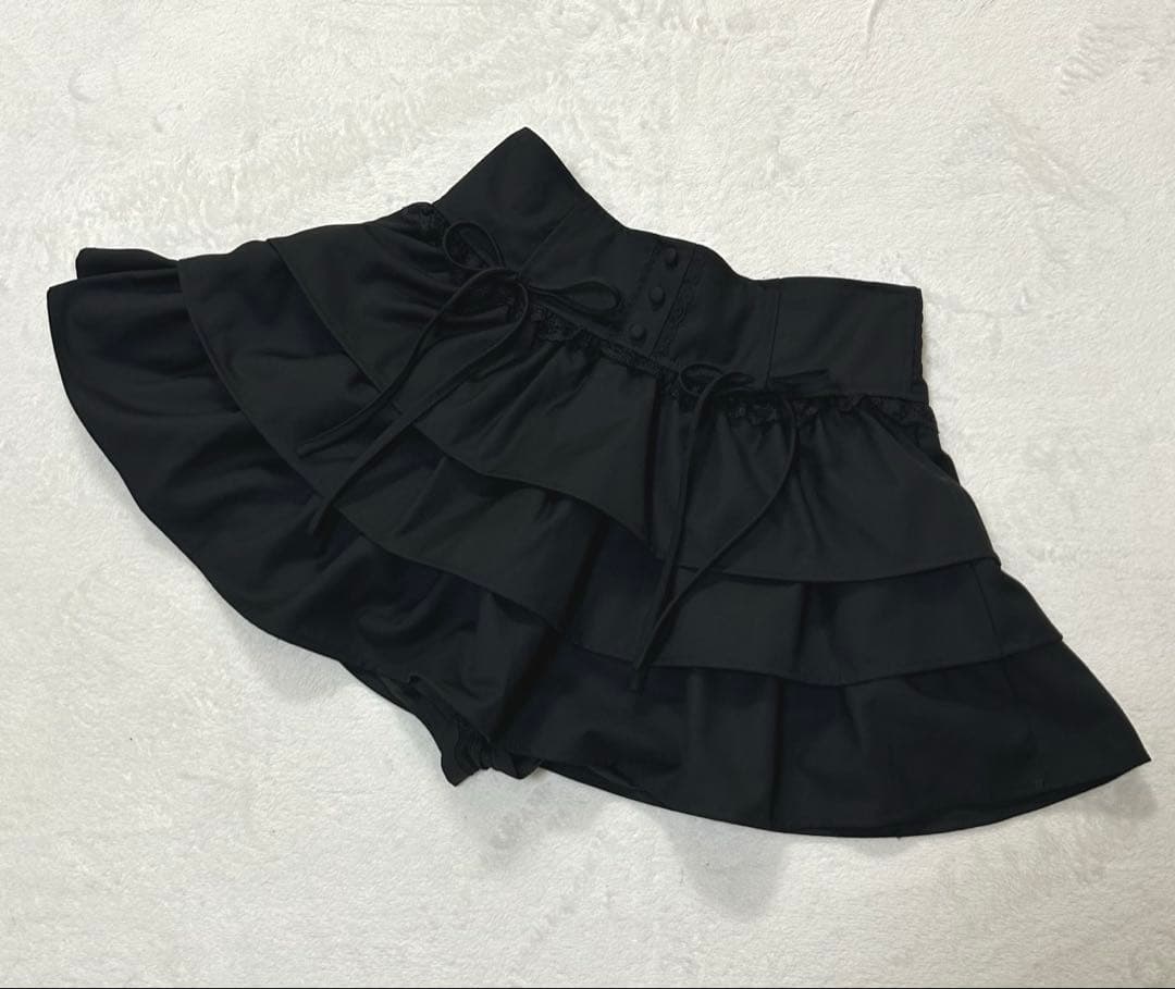 美品✨ HONEYMEW　ティアードフリルスカート　ミシェルマカロン　インパン