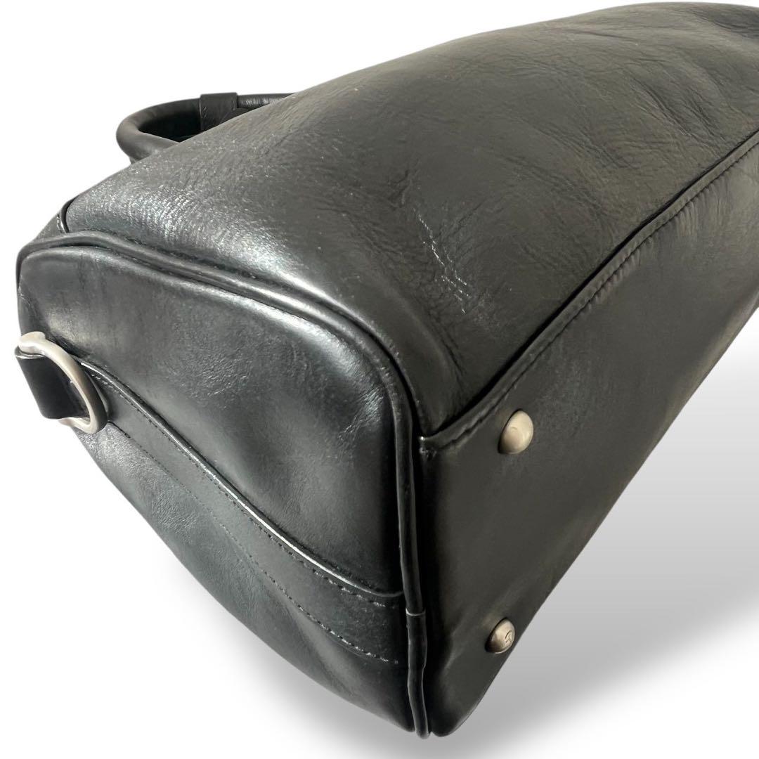 AVIREX レザー ミニ ボストンバッグ ブラック USA ロゴ y2k