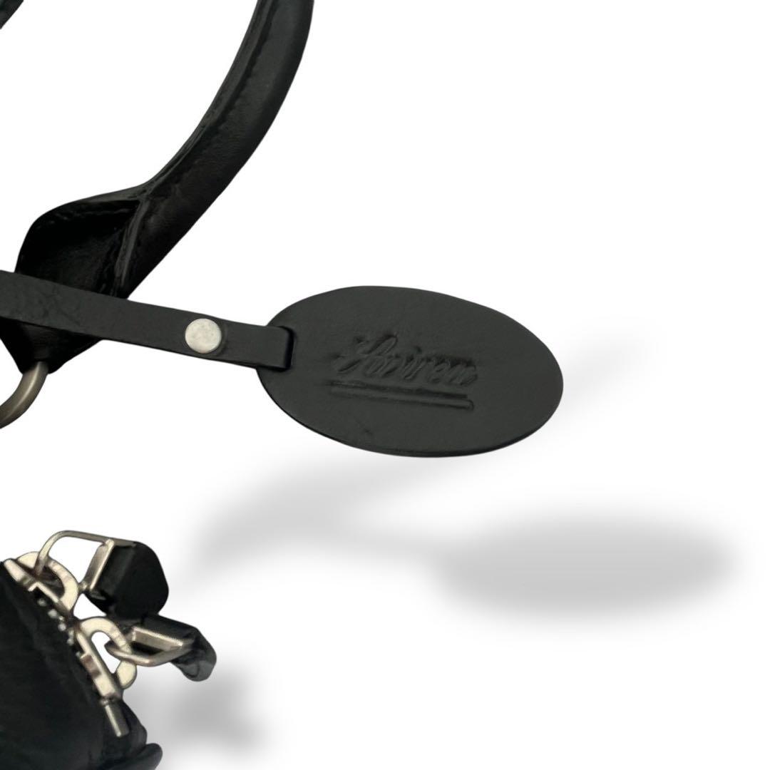 AVIREX レザー ミニ ボストンバッグ ブラック USA ロゴ y2k