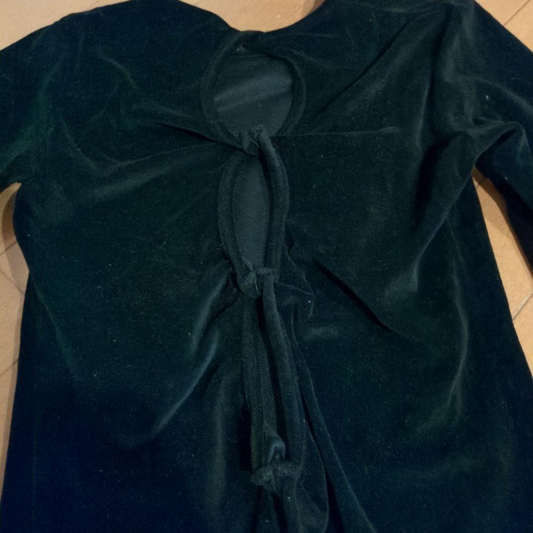 SHISHIKUIクロ長袖ベロアツイスト トップス