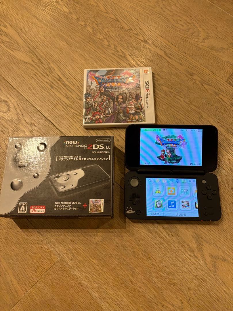 美品　ニンテンドー2DS ドラゴンクエスト　はぐれメタルエディション　ソフト付き