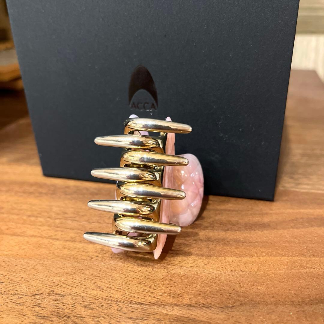 アッカacca ダブルフェイスクリップ Gサイズ　Aサイズ　ピンクパープル