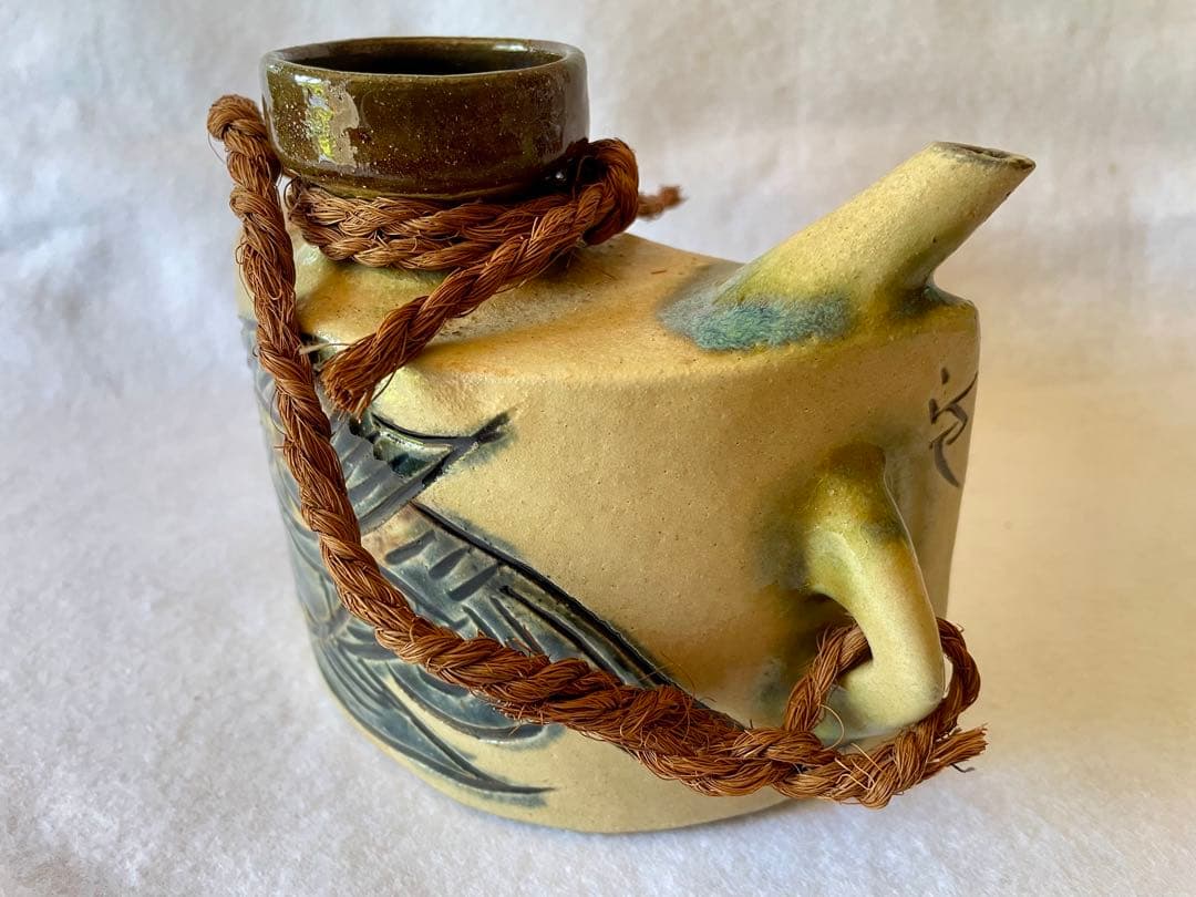 人間国宝　金城次郎　抱瓶（共箱）