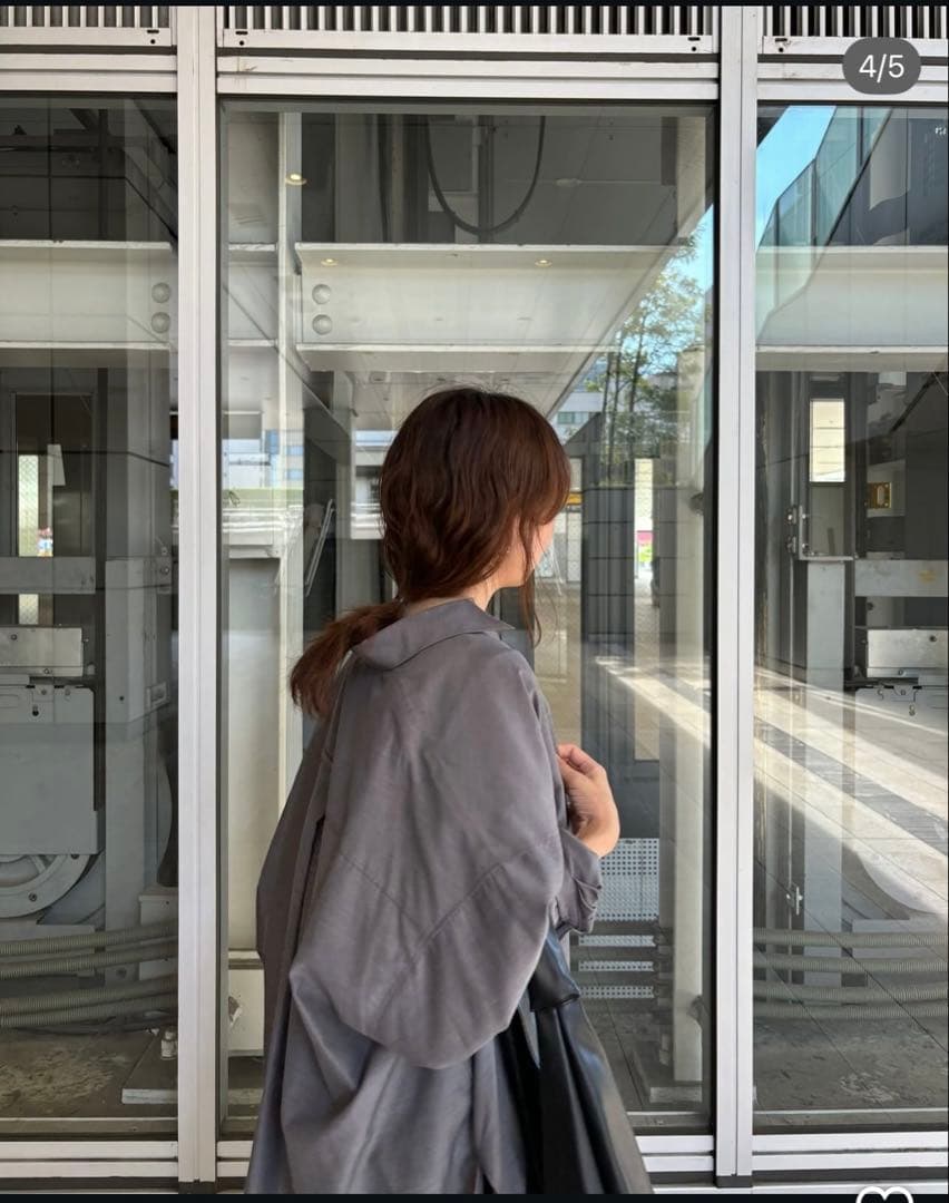 早い者勝ち！エトレトウキョウ 完売 ライトタンブラーオーバーサイズシャツ グレー