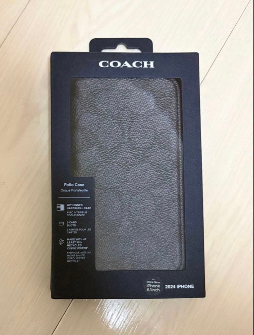 【正規・新品未開封】COACH iPhone16 手帳型スマホケース