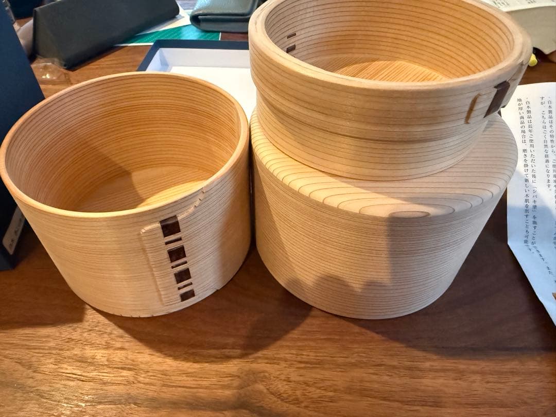 柴田慶信商店　白木　きこり弁当箱　曲げわっぱ　新品