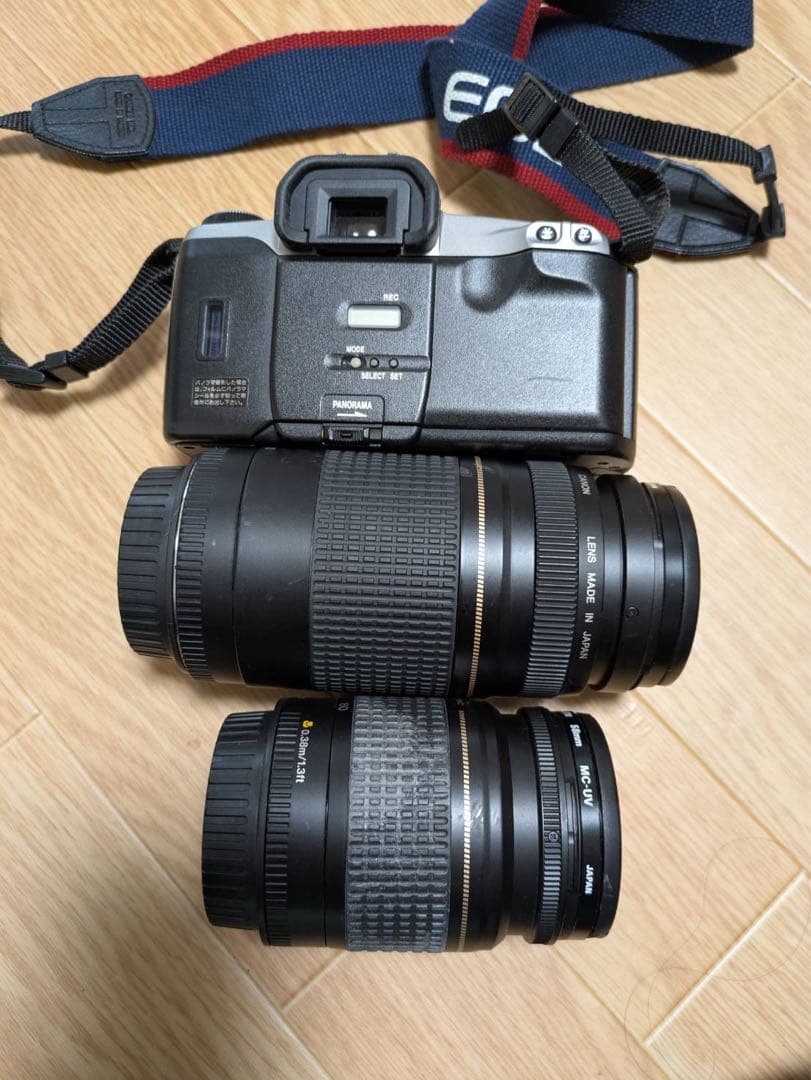 (ジャンク品)Canon EOS kiss一眼レフフィルムカメラ レンズ2本付き