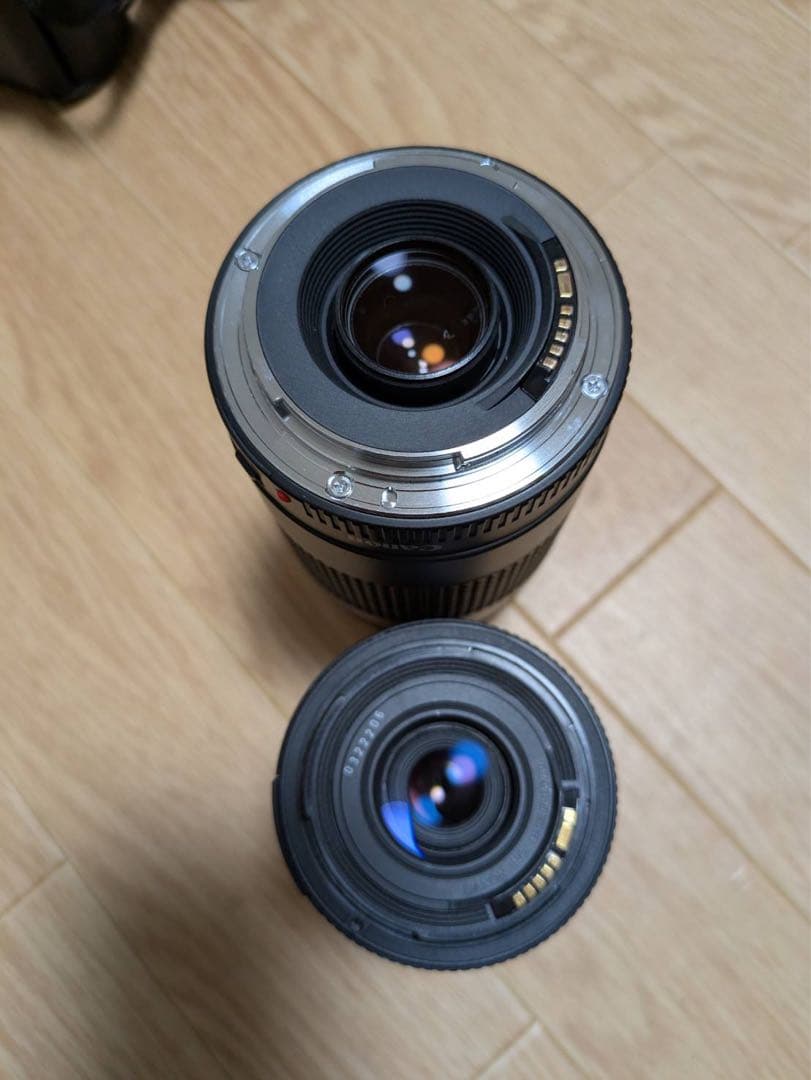 (ジャンク品)Canon EOS kiss一眼レフフィルムカメラ レンズ2本付き