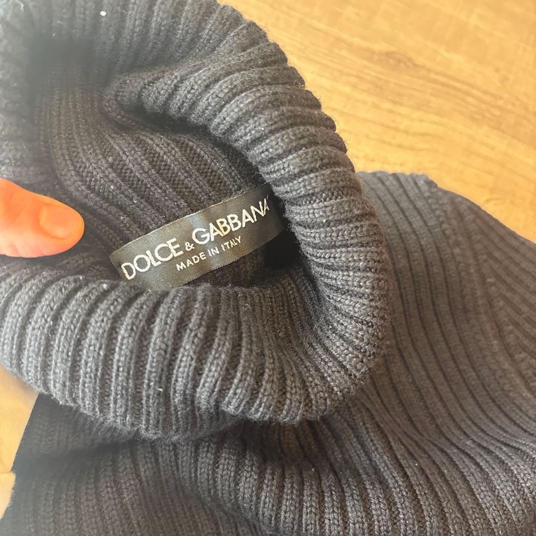 DOLCE & GABBANA ブラックタートルネックセーター M