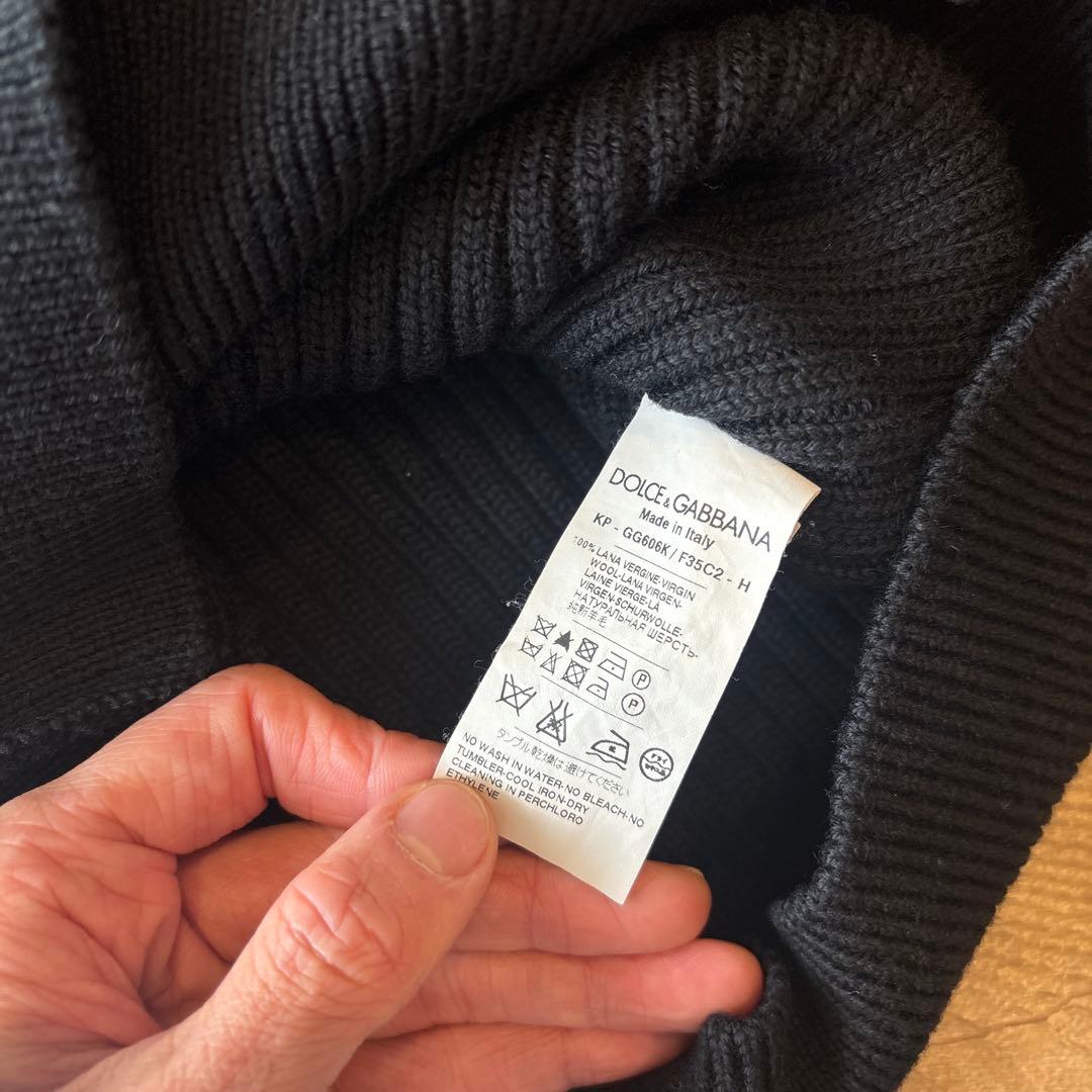 DOLCE & GABBANA ブラックタートルネックセーター M