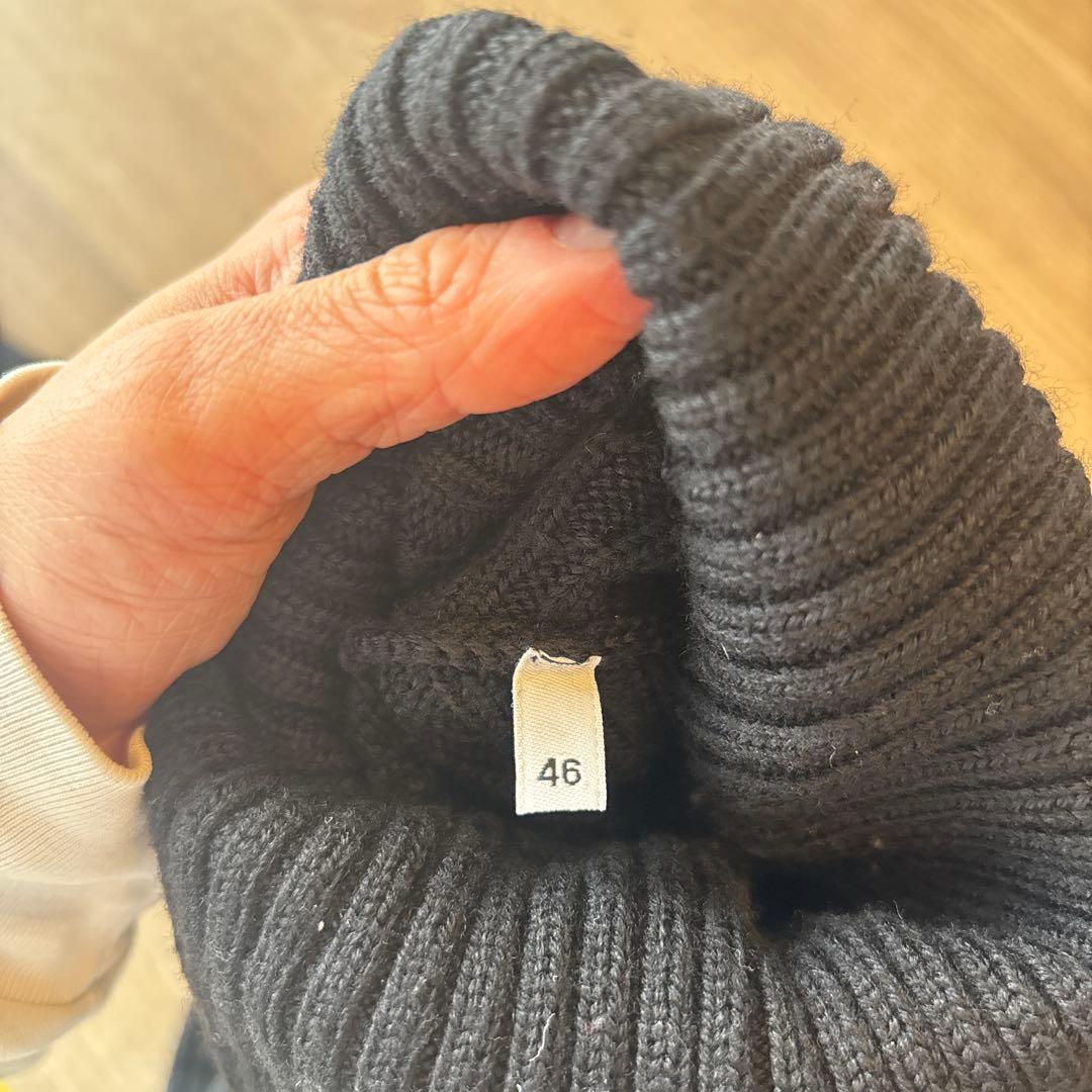 DOLCE & GABBANA ブラックタートルネックセーター M