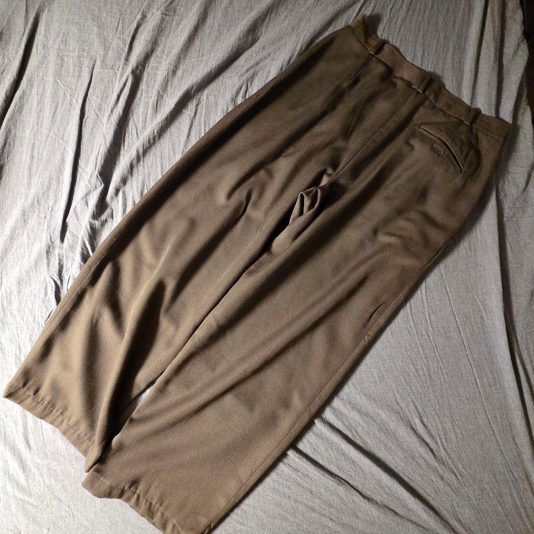 80s イタリア製 ギャザータック　ワイドスラックス SIZE48