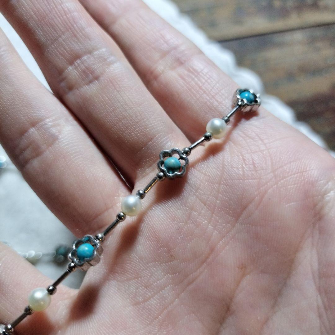 ミキモト　パールフラワーモチーフネックレス