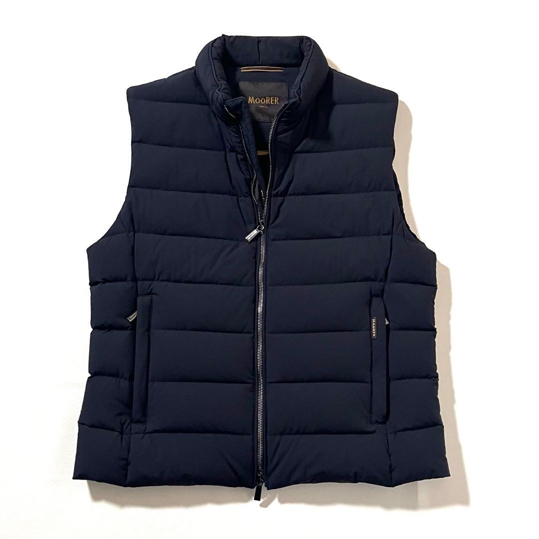 【美品】MOORER/ムーレー　ダウンベスト　オリバー/OLIVER　ネイビー