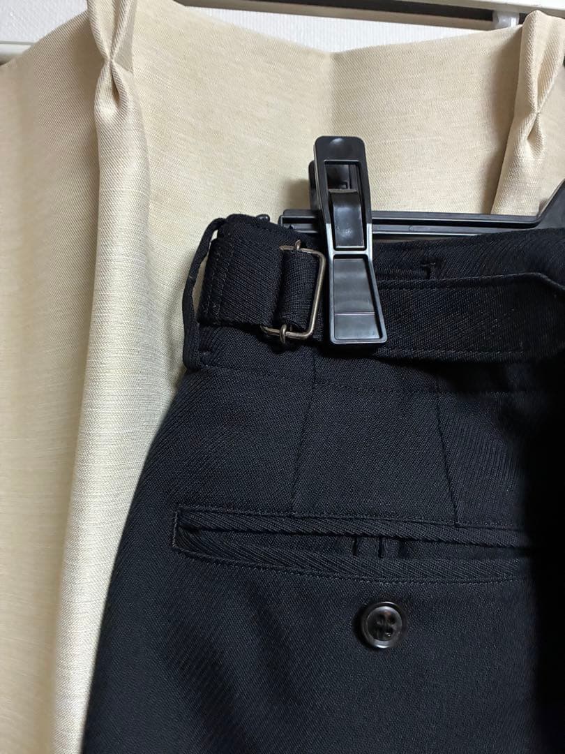 美品　yoke グルカパンツ　ウールトリコチン　ブラック　スラックス