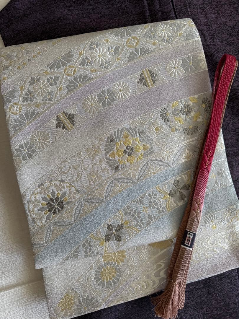 eoka様　西陣まいづる　フォーマル袋帯　銀彩宝飾文