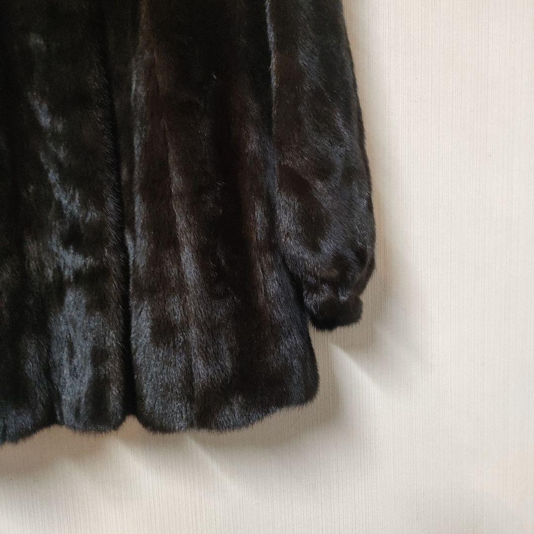 malvoisie ミンクコート Lサイズ程 こげ茶 リアルファー