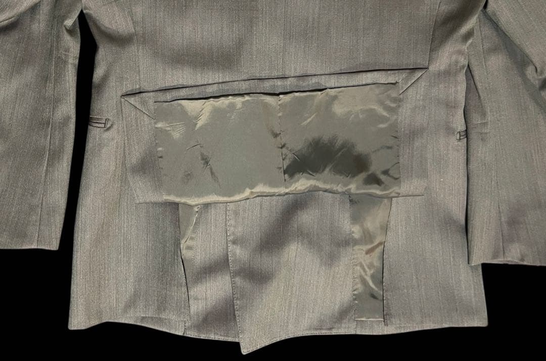 高級オーダースーツ カノニコ ウールシルク ダブル 6ボタン 茶 48-L相当