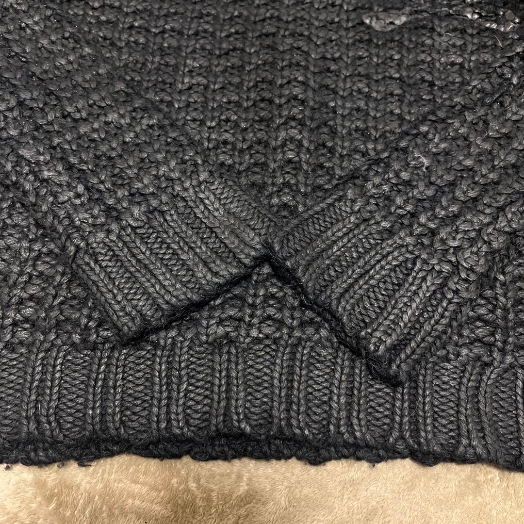 ROEN スカル刺繍 Ｖネックニットセーター PUNK y2k グランジ お兄系